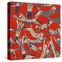 Cat Party Retro-Sharon Turner-Stretched Canvas