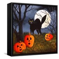 Cat Pillow-Debbi Wetzel-Framed Stretched Canvas