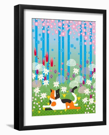 Cat Plays-Artistan-Framed Photographic Print