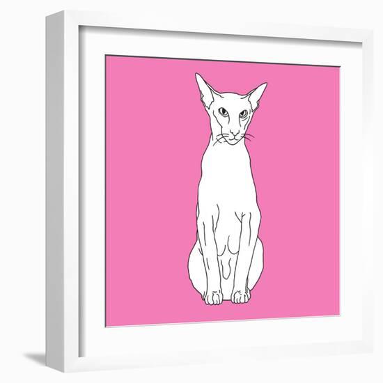 Cat Pointy Ears-Anna Nyberg-Framed Art Print