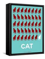 Cat Poster-NaxArt-Framed Stretched Canvas