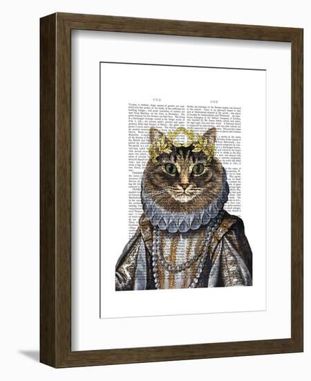 Cat Queen-Fab Funky-Framed Art Print