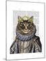 Cat Queen-Fab Funky-Mounted Art Print