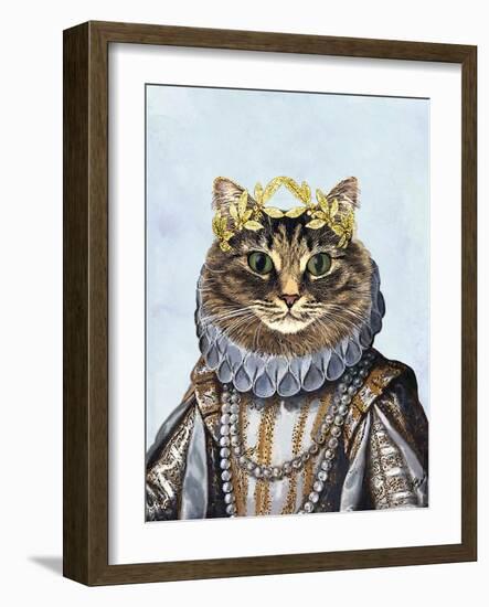 Cat Queen-Fab Funky-Framed Art Print