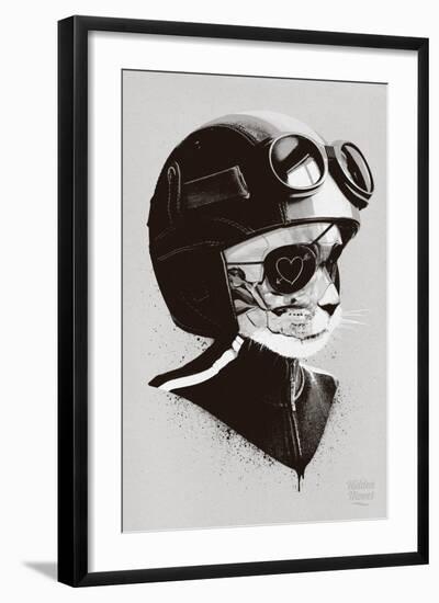 Cat Racer-Hidden Moves-Framed Art Print