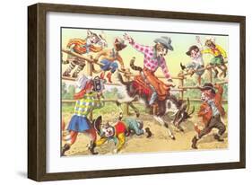 Cat Rodeo-null-Framed Art Print