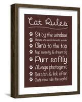 Cat Rules-Lauren Gibbons-Framed Art Print