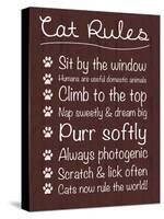 Cat Rules-Lauren Gibbons-Stretched Canvas