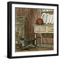 Cat's Run Away 1818-null-Framed Art Print