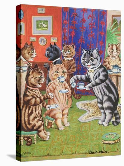 Cat's Tea Party-Louis Wain-Stretched Canvas