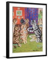 Cat's Tea Party-Louis Wain-Framed Giclee Print