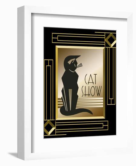 Cat Show Frame 5-Art Deco Designs-Framed Giclee Print