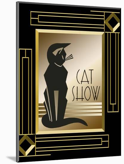 Cat Show Frame 5-Art Deco Designs-Mounted Giclee Print