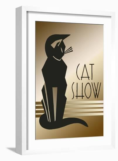 Cat Show-Art Deco Designs-Framed Giclee Print