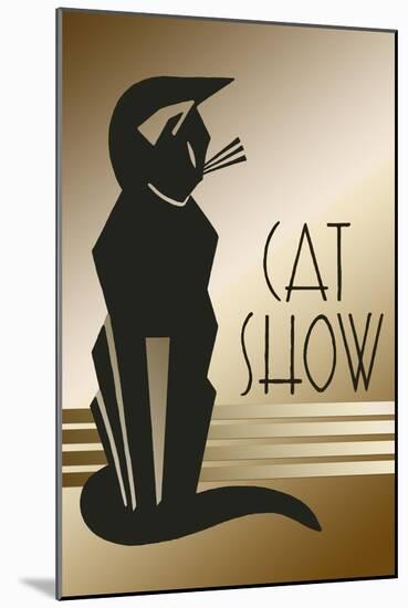 Cat Show-Art Deco Designs-Mounted Giclee Print