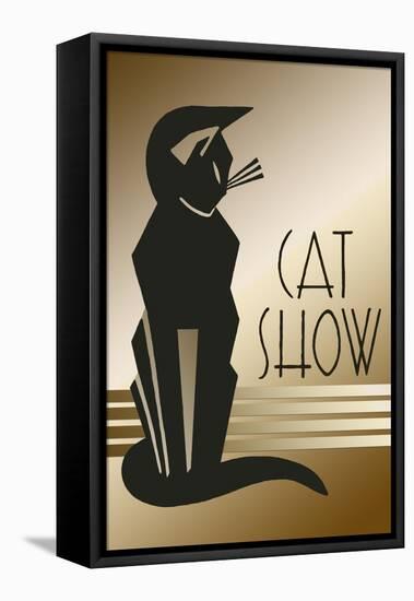 Cat Show-Art Deco Designs-Framed Stretched Canvas