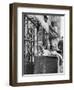 Cat Sitting Atop City Stoop-Bettmann-Framed Photographic Print