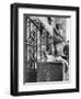 Cat Sitting Atop City Stoop-Bettmann-Framed Photographic Print