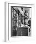 Cat Sitting Atop City Stoop-Bettmann-Framed Photographic Print