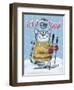 Cat Ski-Margaret Wilson-Framed Giclee Print