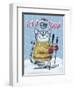 Cat Ski-Margaret Wilson-Framed Giclee Print