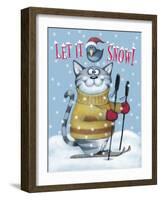 Cat Ski-Margaret Wilson-Framed Giclee Print