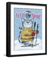 Cat Ski-Margaret Wilson-Framed Giclee Print