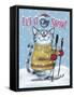 Cat Ski-Margaret Wilson-Framed Stretched Canvas