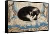 Cat Sleeping on an Armchair-Sei Koyanagui-Framed Stretched Canvas