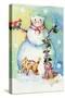 Cat Snowman-sylvia pimental-Stretched Canvas