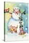 Cat Snowman-sylvia pimental-Stretched Canvas