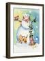 Cat Snowman-sylvia pimental-Framed Art Print