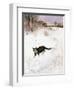 Cat Stalking over Snow, 1884-Bruno Andreas Liljefors-Framed Giclee Print