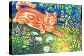 Cat Stalking-Louis Wain-Stretched Canvas
