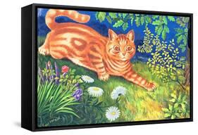 Cat Stalking-Louis Wain-Framed Stretched Canvas