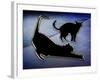 Cat Stretching-Art Deco Designs-Framed Giclee Print