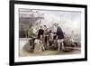 Cat Tea Merchants-Thomas Allom-Framed Art Print