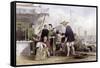 Cat Tea Merchants-Thomas Allom-Framed Stretched Canvas