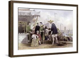 Cat Tea Merchants-Thomas Allom-Framed Art Print