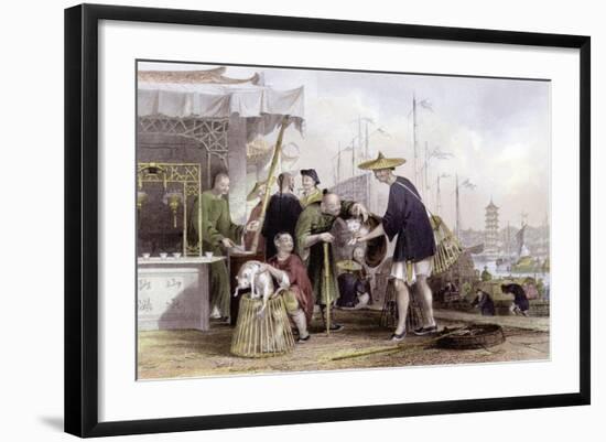 Cat Tea Merchants-Thomas Allom-Framed Art Print