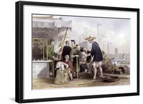 Cat Tea Merchants-Thomas Allom-Framed Art Print