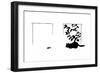 Cat under Laurel Bush, Looking at Crust-Mary Baker-Framed Giclee Print