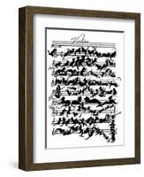 'Cat Violin Score' by Moritz von Schwind-Moritz Ludwig von Schwind-Framed Giclee Print