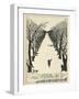 Cat Walking-null-Framed Giclee Print