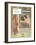 Cat Watching Falling Letters-null-Framed Art Print