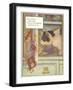 Cat Watching Falling Letters-null-Framed Art Print