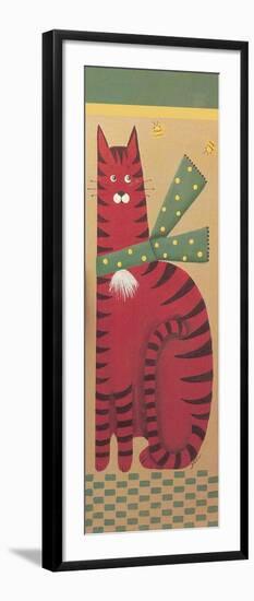 Cat Wearing a Scarf-Beverly Johnston-Framed Giclee Print