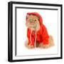 Cat Wearing Red Coat-Willee Cole-Framed Photographic Print