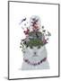 Cat, White with Butterfly bell jar-Fab Funky-Mounted Art Print