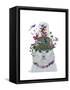 Cat, White with Butterfly bell jar-Fab Funky-Framed Stretched Canvas